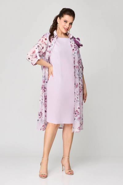 Кардиган, платье Мишель стиль 1188 розово-сиреневый - фото 10