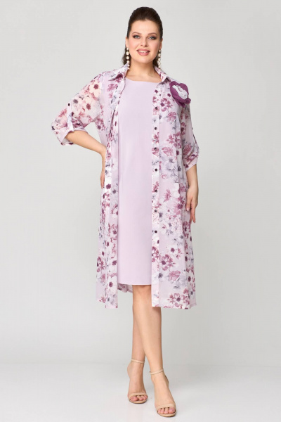 Кардиган, платье Мишель стиль 1188 розово-сиреневый - фото 9