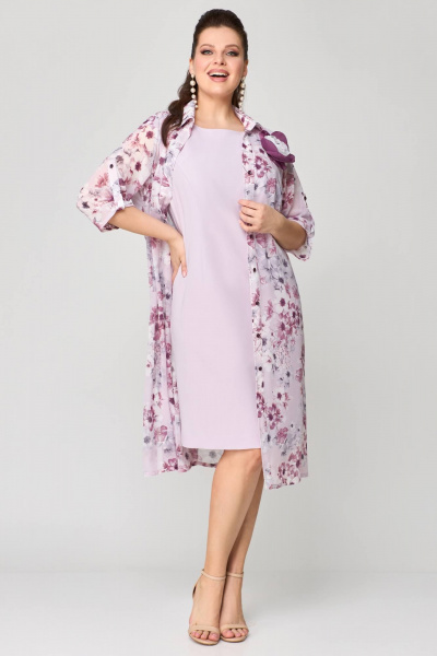 Кардиган, платье Мишель стиль 1188 розово-сиреневый - фото 1