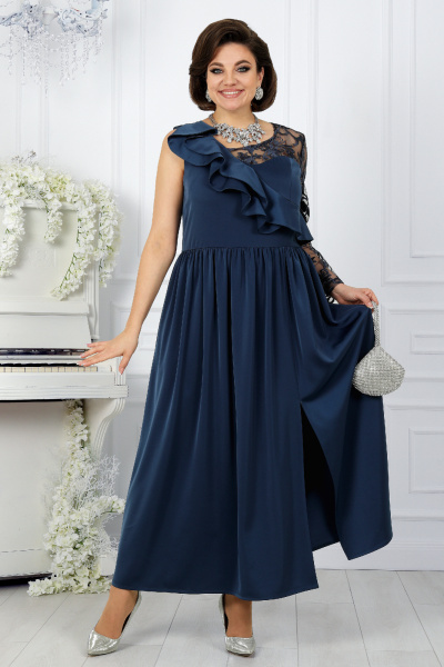 Платье Ninele 5985 синий - фото 7