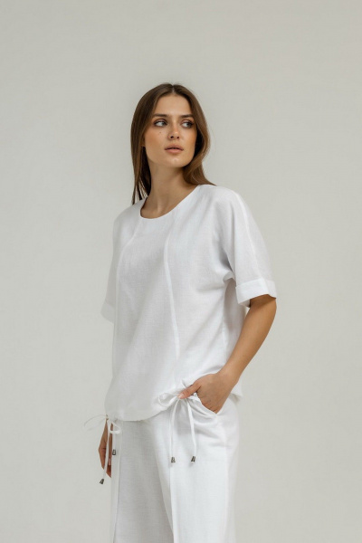 Блуза Atelero 1100Б белый - фото 3