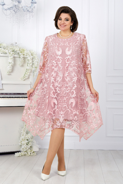 Платье Ninele 7431 розовый - фото 3