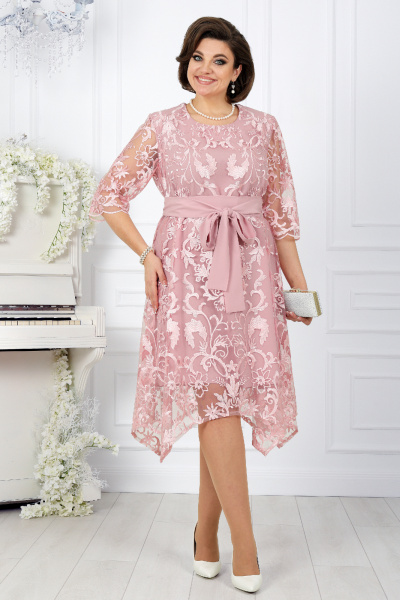 Платье Ninele 7431 розовый - фото 5
