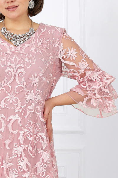Платье Ninele 7436 розовый - фото 3