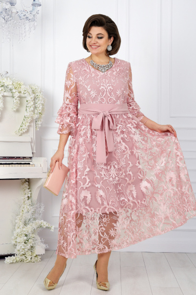Платье Ninele 7436 розовый - фото 8