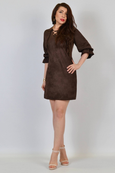 Платье Patriciа 01-5241 коричневый - фото 3