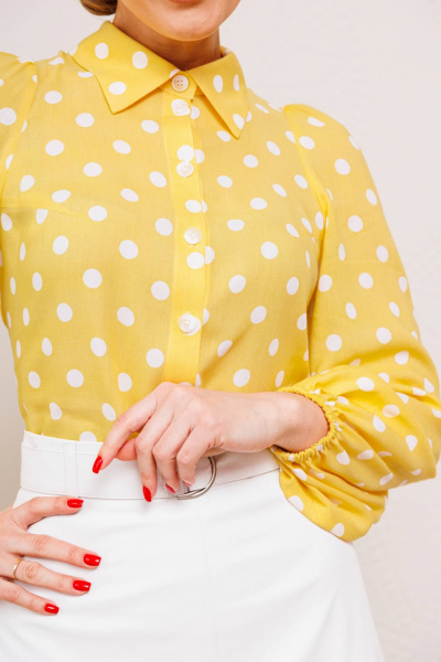 Блуза, юбка Мода Юрс 2846 желтый_молочный - фото 3