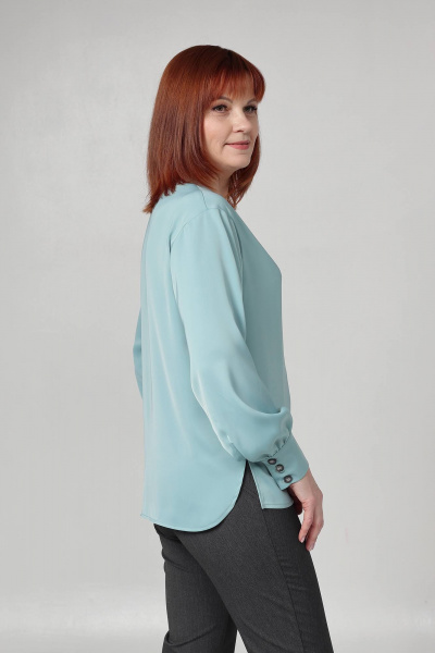 Блуза Соджи 610 бирюзовый - фото 2