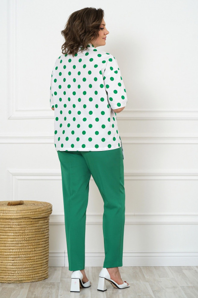 Блуза, брюки Alani Collection 2123 зеленый_горох - фото 6