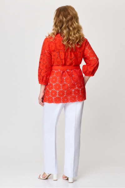 Блуза, брюки Laikony L-681 красный+белый - фото 4