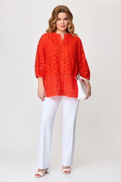 Блуза, брюки Laikony L-681 красный+белый - фото 1