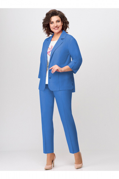 Блуза, брюки, жакет БагираАнТа 866 т.голубой - фото 3