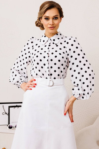 Блуза, юбка Мода Юрс 2846 белый - фото 3
