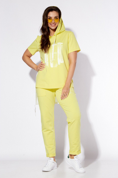 Блуза, брюки TAiER 1201-1 желтый - фото 3
