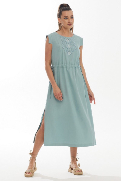 Платье Galean Style 894.1 голубой - фото 3