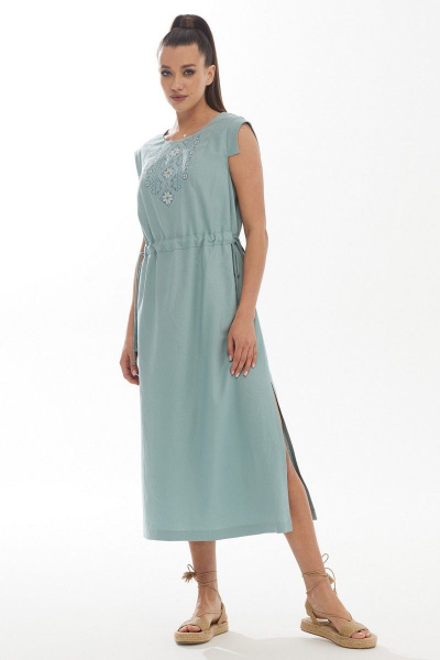 Платье Galean Style 894.1 голубой - фото 4