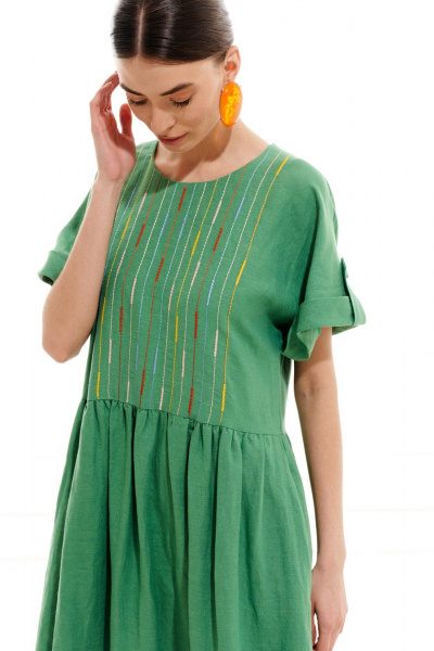 Платье ELLETTO LIFE 1017 зеленый - фото 9