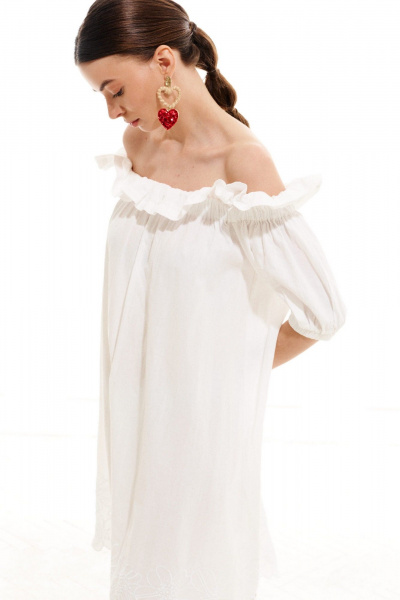 Платье ELLETTO LIFE 1019 белый - фото 15