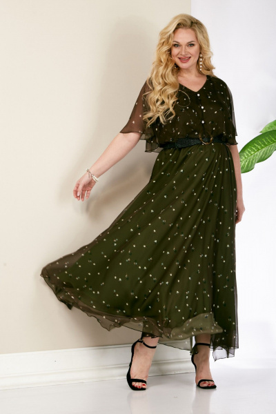 Платье Anastasia 887.1 олива - фото 6