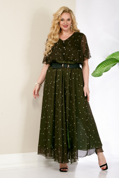 Платье Anastasia 887.1 олива - фото 5