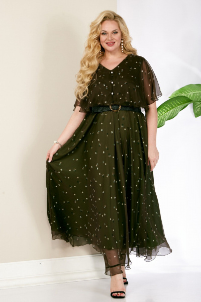Платье Anastasia 887.1 олива - фото 4
