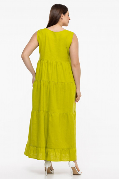 Платье Avila 0959 желто-зеленый - фото 2