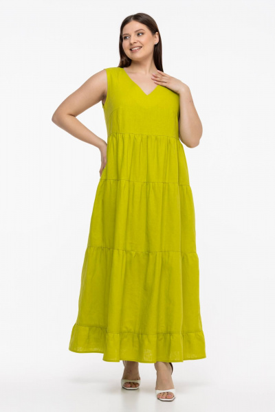 Платье Avila 0959 желто-зеленый - фото 6