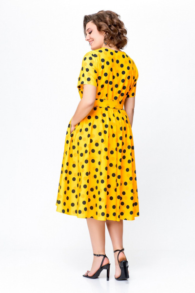 Платье Swallow 738 солнечно-желтый+горошек - фото 12