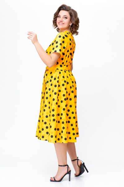 Платье Swallow 738 солнечно-желтый+горошек - фото 11