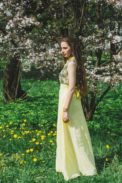 Платье Pavlova 162 желтый - фото 5