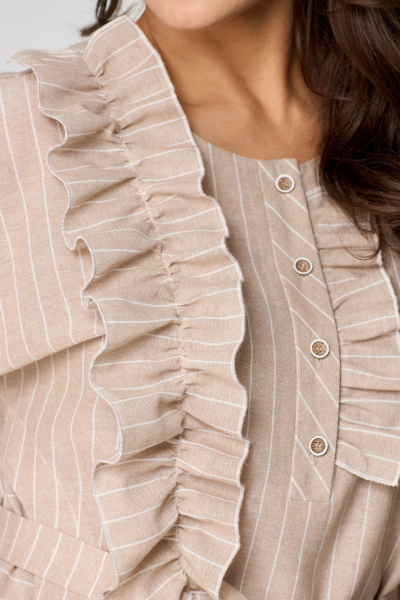 Блуза, брюки Мишель стиль 1191 бежево-молочный - фото 4