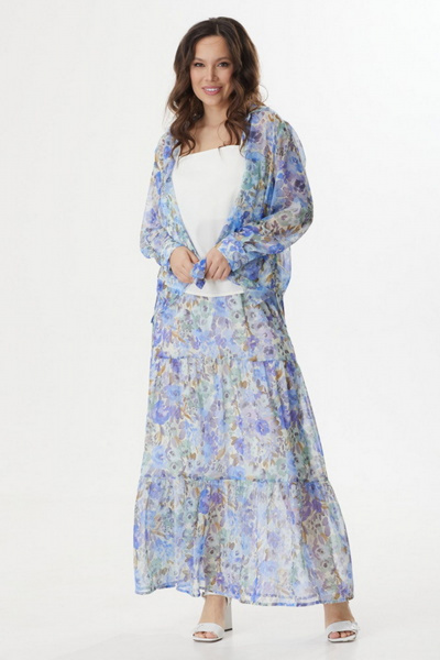 Блуза, топ, юбка Магия моды 2418 цветы - фото 4