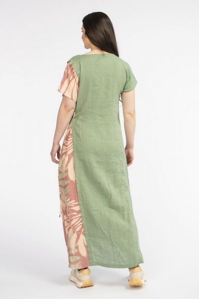Платье FASHION CENTRE Л-3463.1 зелёный_меланж - фото 4