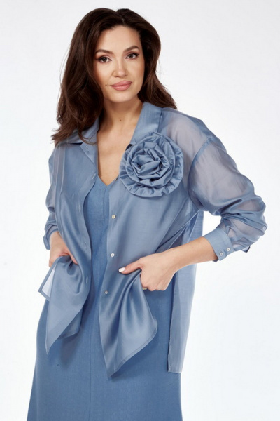 Блуза, платье Магия моды 2431 голубой - фото 5
