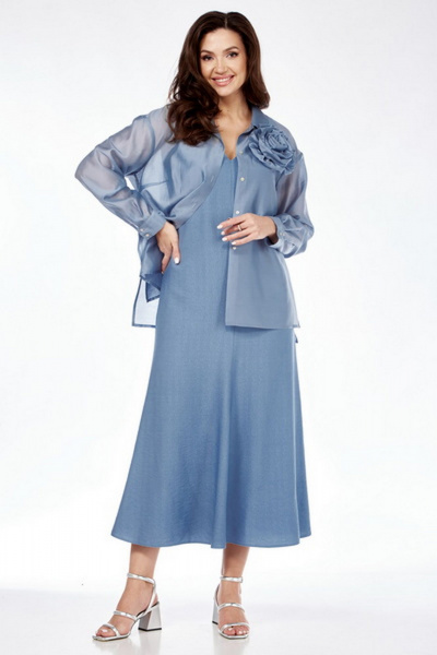 Блуза, платье Магия моды 2431 голубой - фото 1