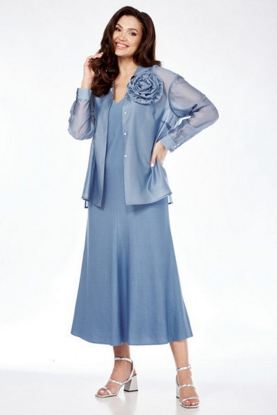 Блуза, платье Магия моды 2431 голубой - фото 4