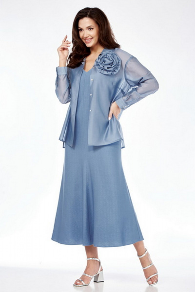 Блуза, платье Магия моды 2431 голубой - фото 3