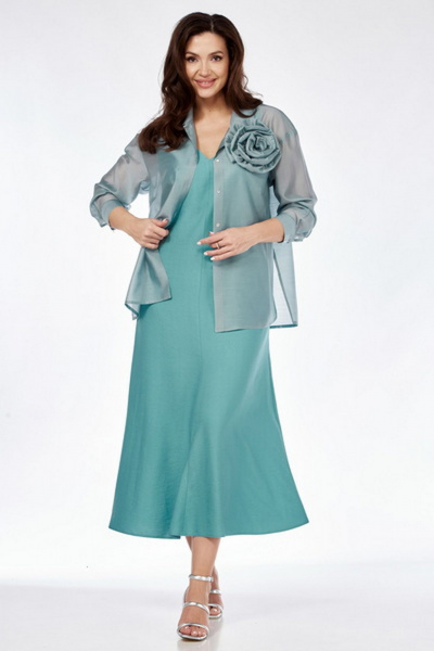 Блуза, платье Магия моды 2431 бирюза - фото 7