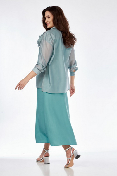 Блуза, платье Магия моды 2431 бирюза - фото 2