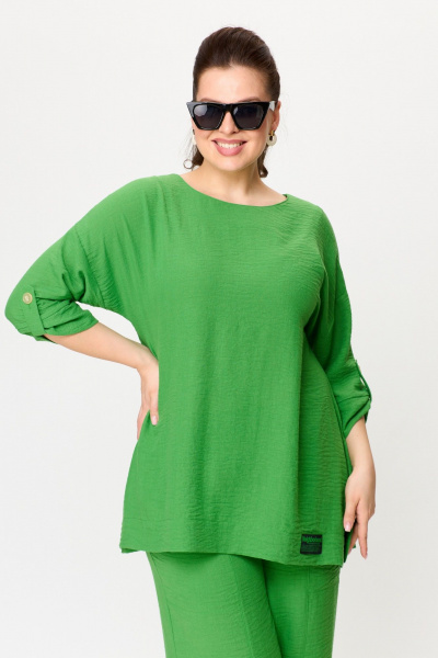 Блуза, брюки Anastasia 1102 ярко-зеленый - фото 17