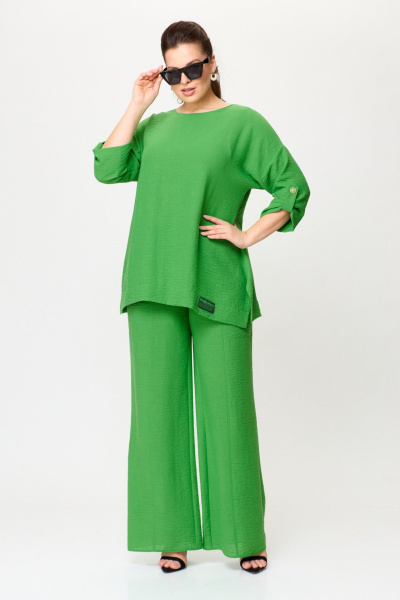 Блуза, брюки Anastasia 1102 ярко-зеленый - фото 8