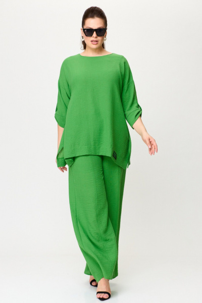 Блуза, брюки Anastasia 1102 ярко-зеленый - фото 7