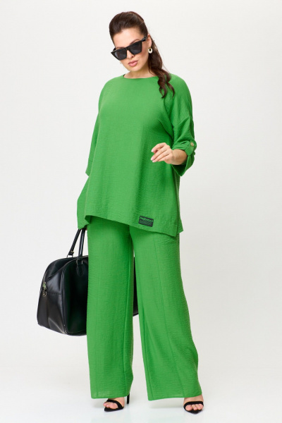 Блуза, брюки Anastasia 1102 ярко-зеленый - фото 4