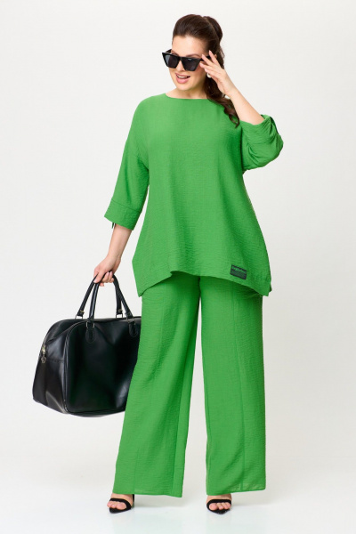 Блуза, брюки Anastasia 1102 ярко-зеленый - фото 3