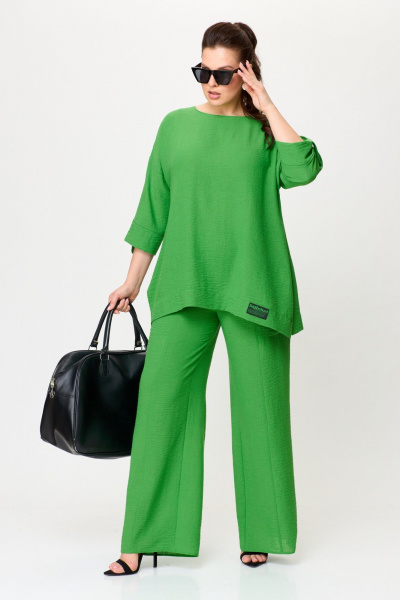 Блуза, брюки Anastasia 1102 ярко-зеленый - фото 2