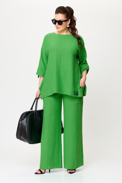 Блуза, брюки Anastasia 1102 ярко-зеленый - фото 1