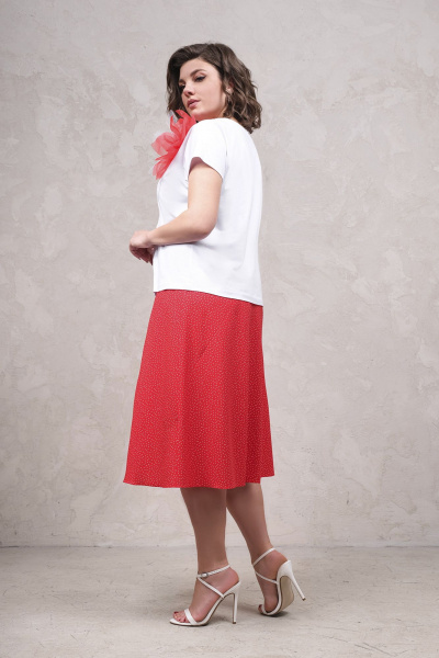 Майка, юбка Avanti 1638 красный-белый - фото 2