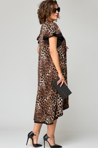 Платье EVA GRANT 7223 леопард+принт - фото 4