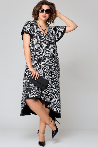 Платье EVA GRANT 7223 зебра+принт - фото 3