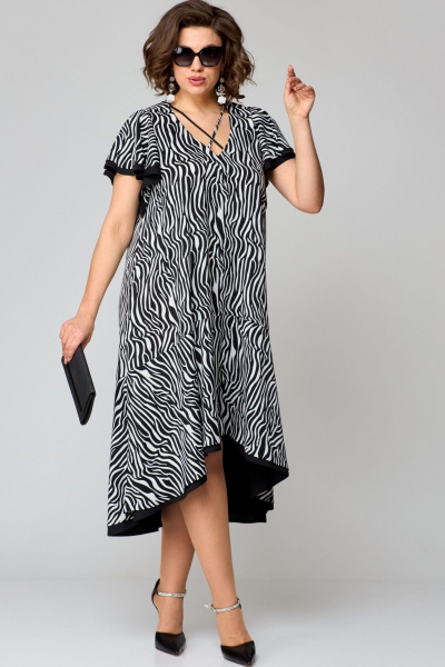 Платье EVA GRANT 7223 зебра+принт - фото 2